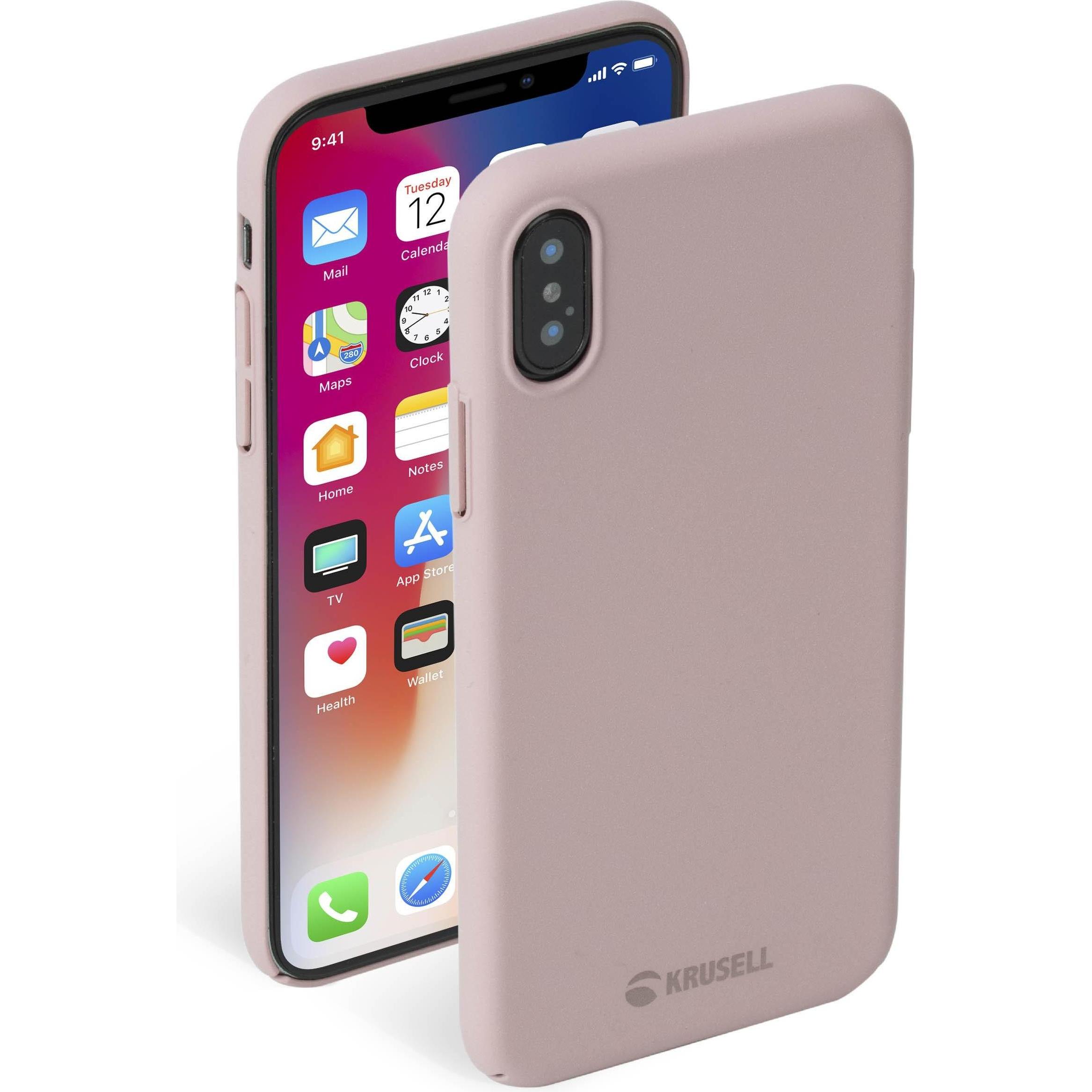 Krusell Sandby Cover Apple iPhone XS dusty pink (Apple iPhone X), Smartphone Hülle, Pink