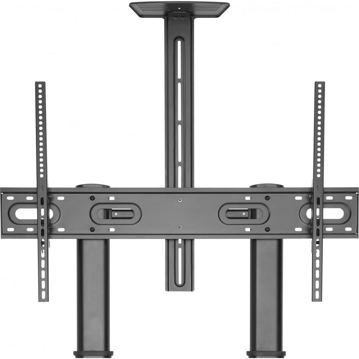 Thumbnail - V7 TVCART2 - Wagen für LCD-Display - Kunststoff, hochwertiger kaltgewalzter Stahl - (100", 100 kg), TV Ständer, Schwarz