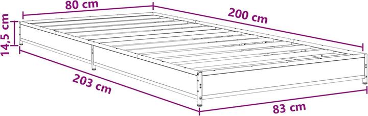Image du produit vidaXL Moderner Bettrahmen (80 x 200 cm)
