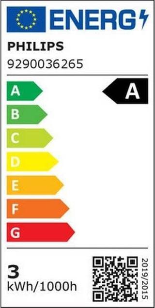Energy Label Philips LED Classic (E27, 2.30 W, 485 lm, 1 x, A)