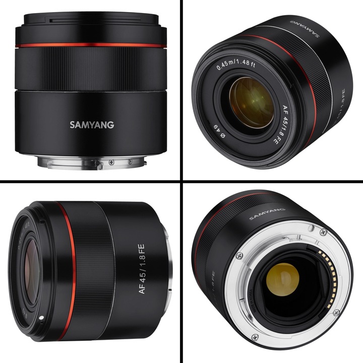 Actual product image Samyang AF 45mm F1.8 FE (Sony E, full size, APS-C / DX)