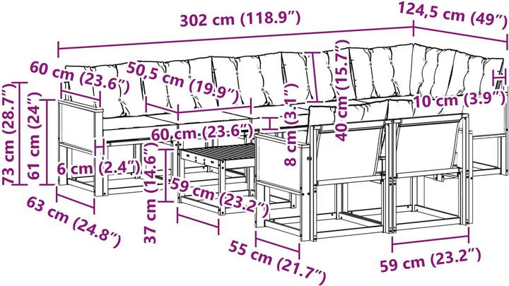 Produktbild vidaXL Outdoor-Sofa