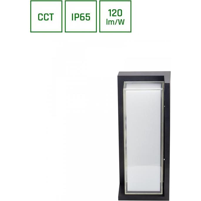 Spectrum, Illuminazione esterna, Outdoor wall lamp, 20W, LED, IP65, black (2400 lm, IP65)