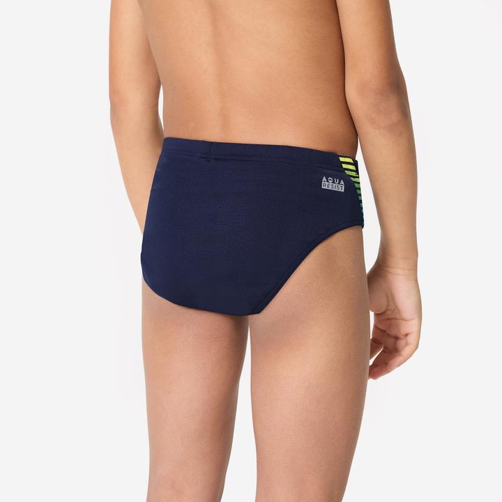 Produktbild Nabaiji Badehose Slip Jungen - 900 Yoke blau/gelb (134)
