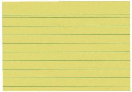 Herlitz Karteikarten A7 gelb liniert (A7, 175 g/m², 100 x)