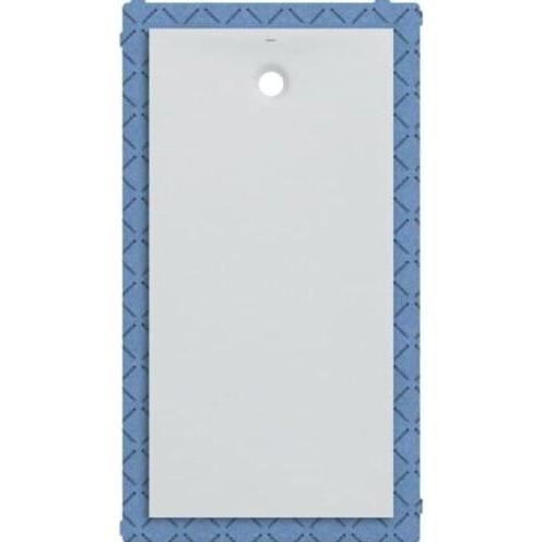 Geberit, Duschwanne, Rechteckduschwanne Olona 80x100 cm, Höhe 4 cm, Ablauf hinten mittig, weiss/ matt