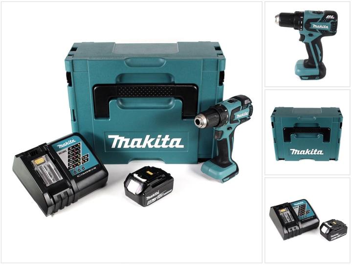 Produktbild Makita DDF 459 RM1J Akku Bohrschrauber 18V 45Nm im Makpac + 1x 4,0 Ah Akku + Ladegerät