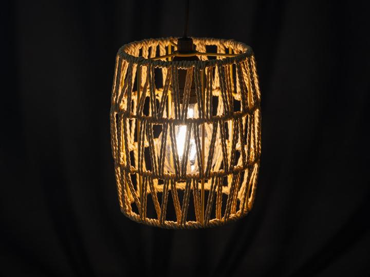 Actual product image Cocon Pendant light with rattan shade