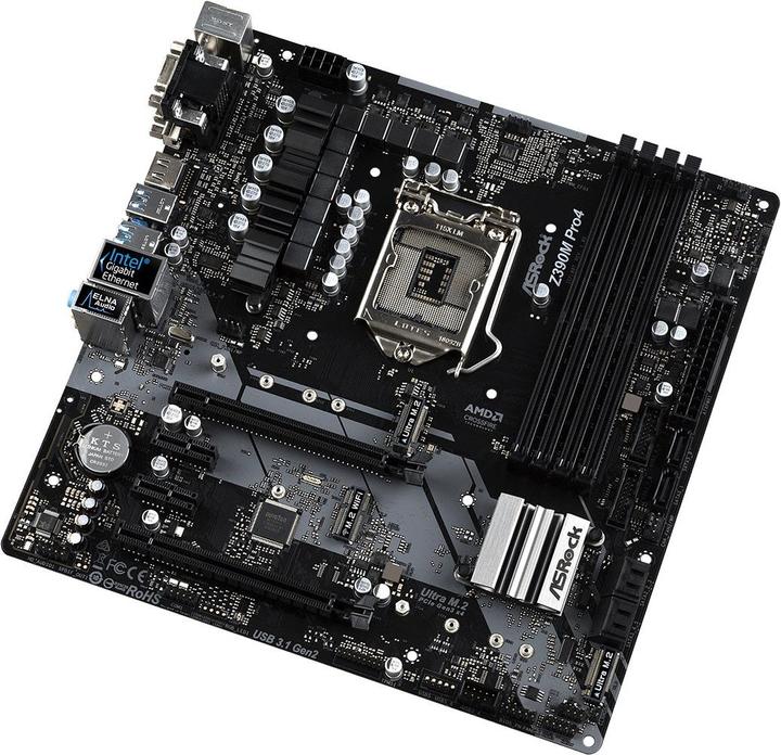 Actual product image AsRock Z390M Pro4 (LGA 1151, Intel Z390, mATX)