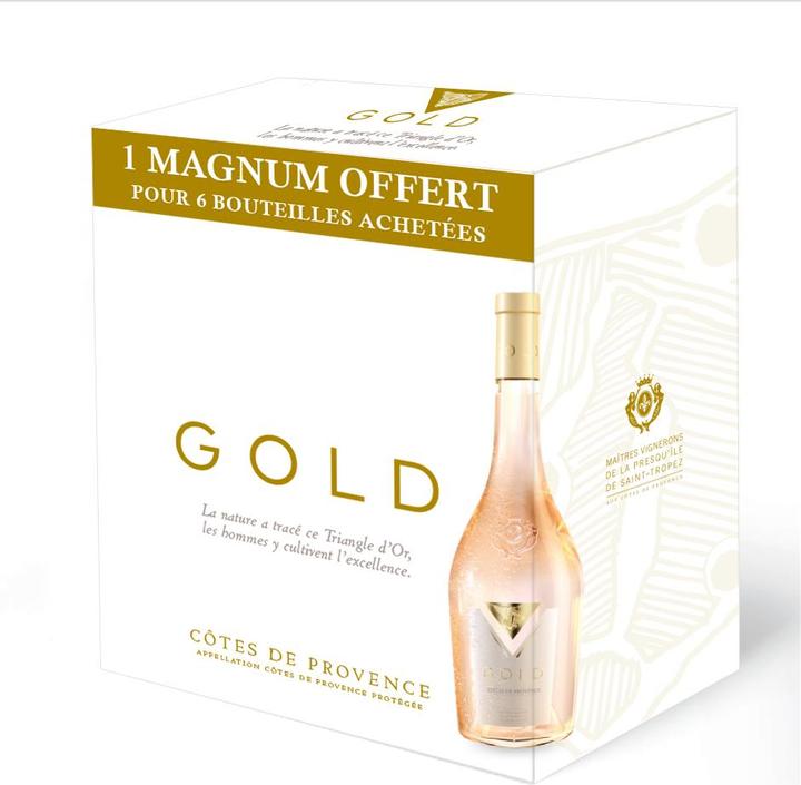 Actual product image Maîtres Vignerons de Saint-Tropez Rosé GOLD AOP Côtes de Provence (1 x 75 cl, 2022)