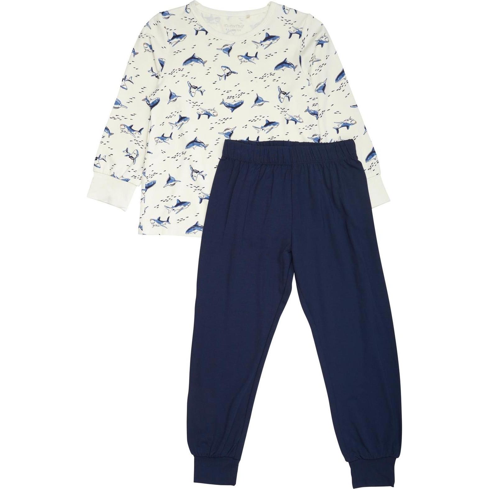 Minymo, Jungen, Strampler, Pyjama Boy Infinity Gr. 128, Blau, (128)