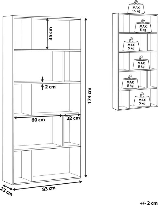 Produktbild Beliani Orilla (83 x 23 x 174 cm)