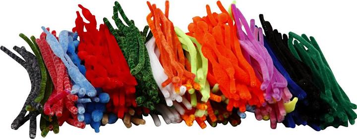 Produktbild Creativ Company Creative Company Chenilledraad meerkleurig 30 cm lengte, 5-12 mm dikte - 500 stuks (0.30 m)