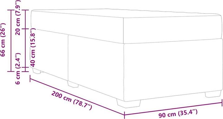 Image du produit vidaXL Modernes Bett (90 x 200 cm)