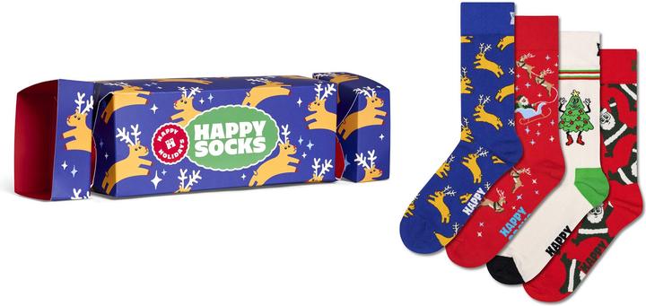 Happy Socks 4-Pack Holiday Cracker Socks Gift Set (pack of 4, 41 - 46)