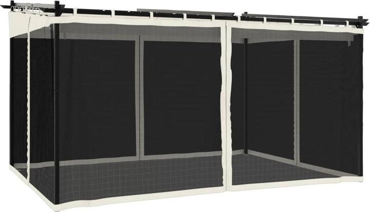 Produktbild vidaXL Gartenpavillon mit Ausziehbarem Dach Creme 3x3 m Stahl Pavillon (295.50 cm, 295.50 cm)