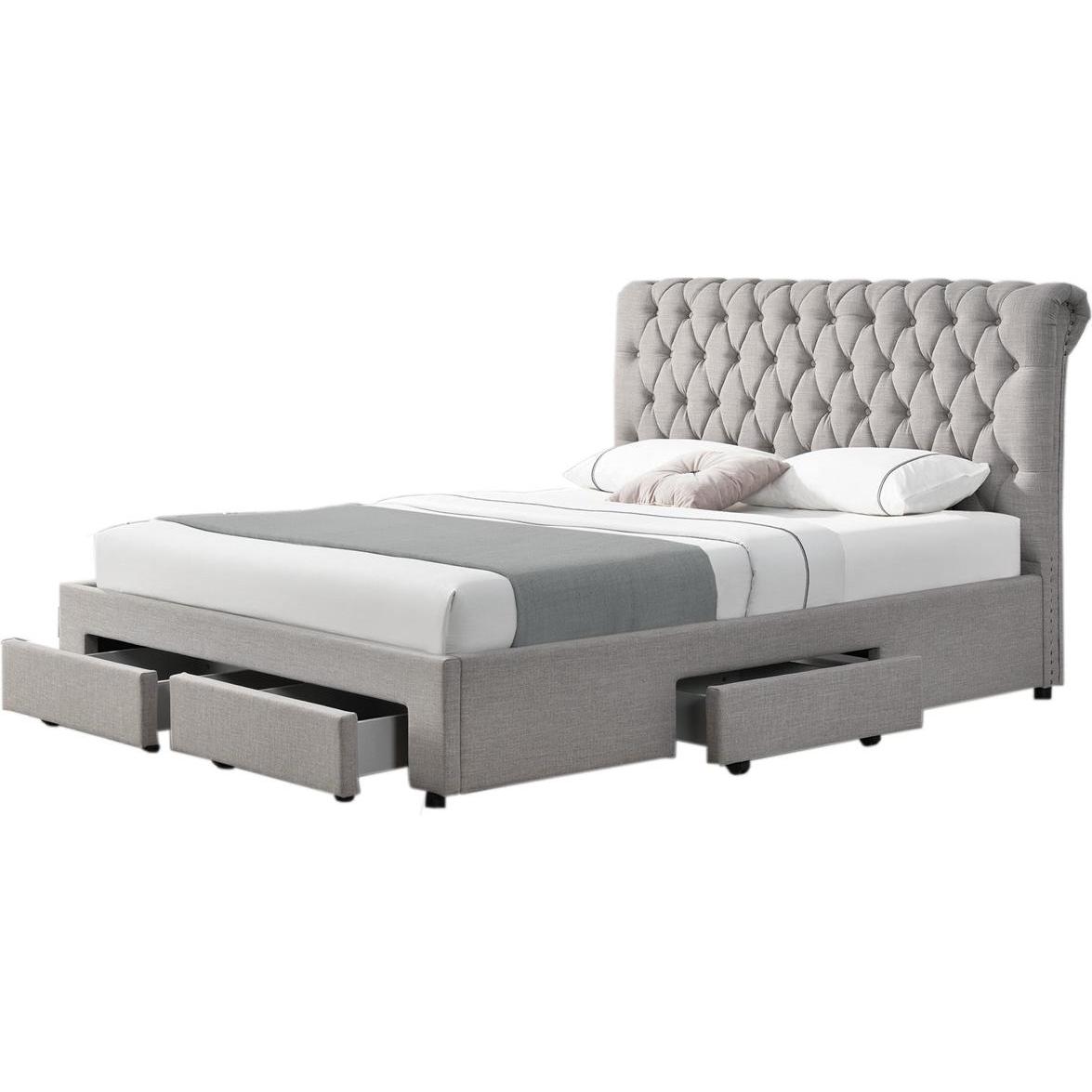 HTI-Living, Bett, Polsterbett mit Knopf-Steppung Claire 180x200 (180 x 200 cm)