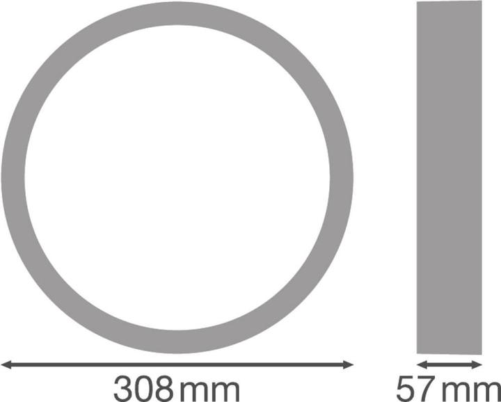 Produktbild Ledvance Anbauleuchten Surface Bulkhead RING 300 schwarz