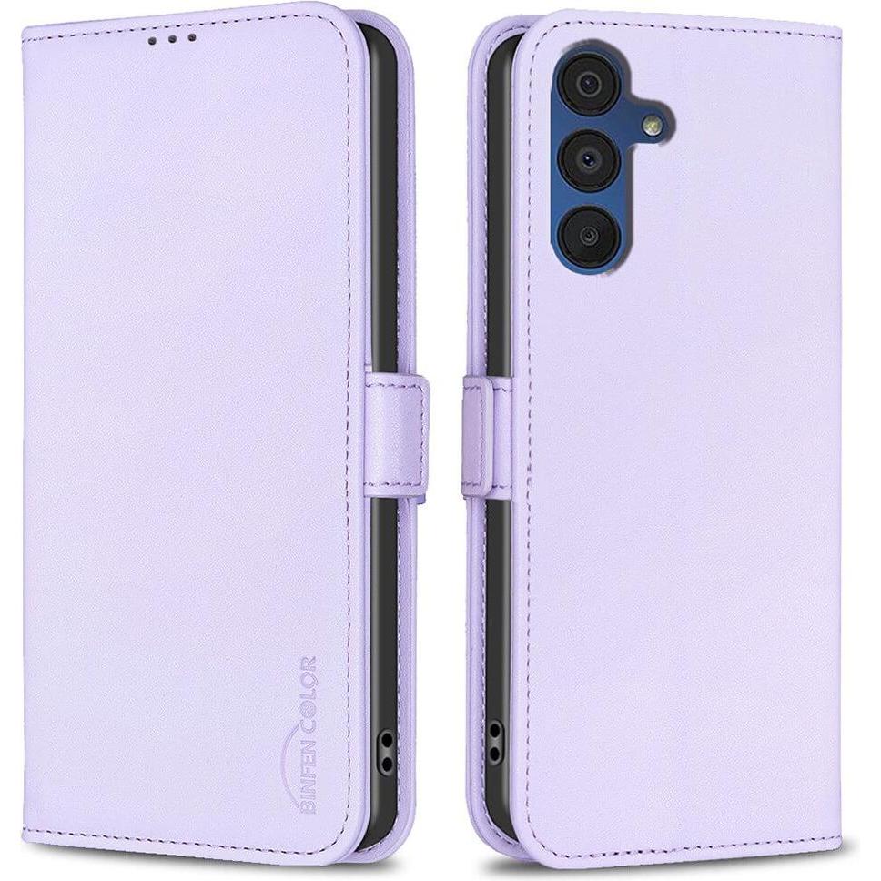 Binfen Color Galaxy A15 - BINFEN Flip Case Hülle lila (Samsung Galaxy A15), Smartphone Hülle, Violett