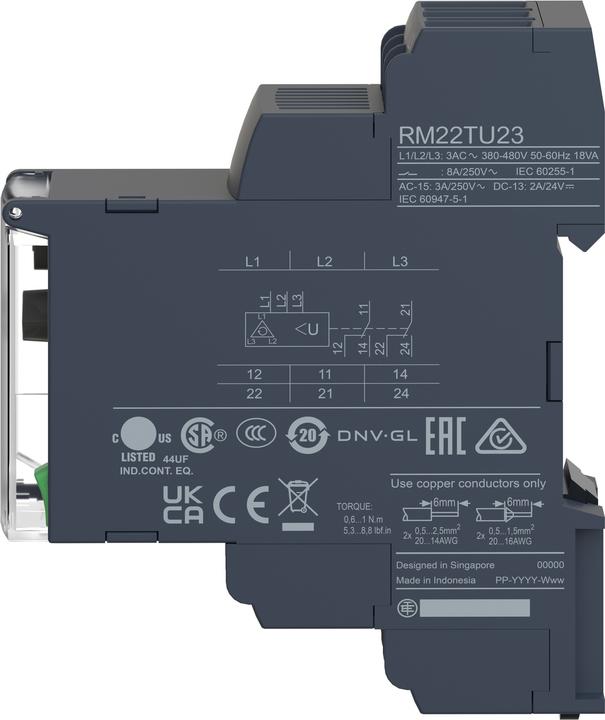 Produktbild Schneider Electric 3 Phase Undervoltage Control Relay Rm22-