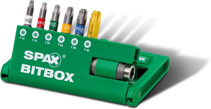 Produktbild Spax BITbox T-STAR PLUS (6 BITS T10-T40 25MM + 1 (Innensechsrund TX)