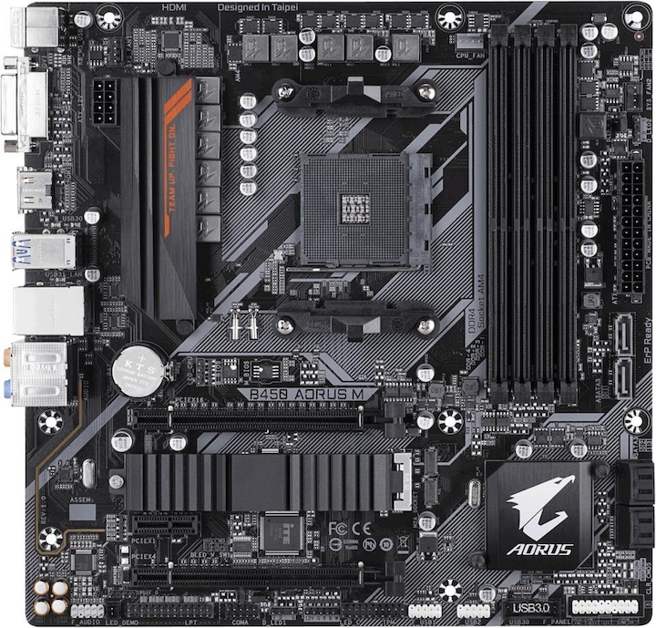 Produktbild Gigabyte B450 Aorus M (AM4, AMD B450, mATX)