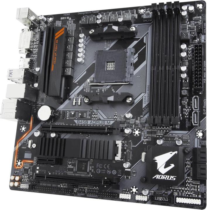 Actual product image Gigabyte B450 Aorus M (AM4, AMD B450, mATX)