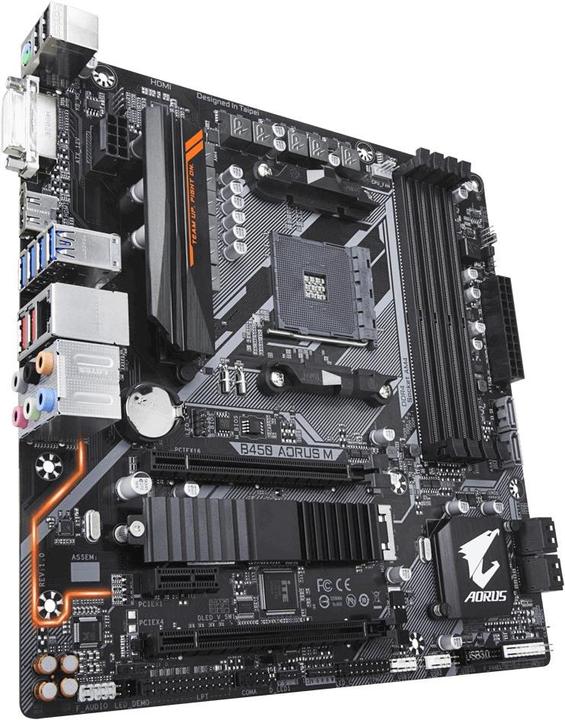 Actual product image Gigabyte B450 Aorus M (AM4, AMD B450, mATX)