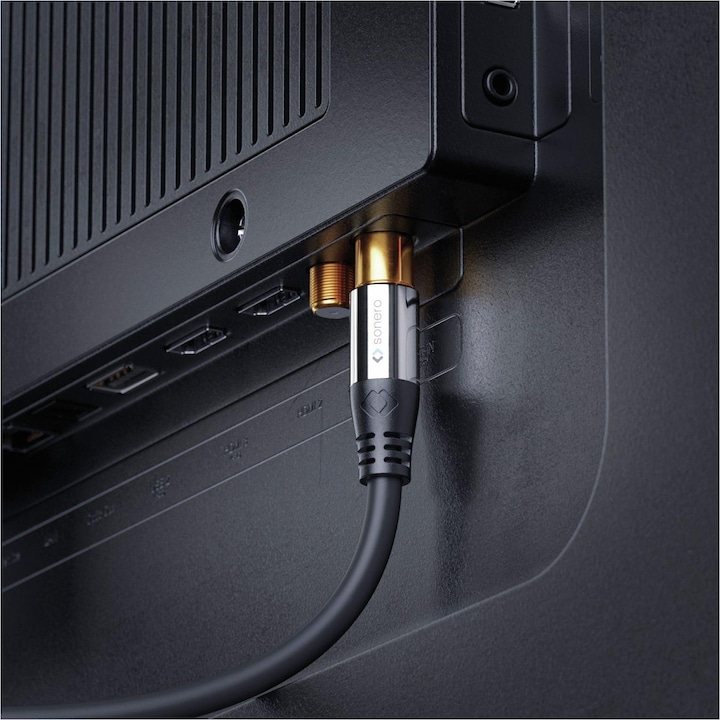 Actual product image Purelink Premium TV antenna cable / coaxial cable, 7.50m, black (Antenna cable)