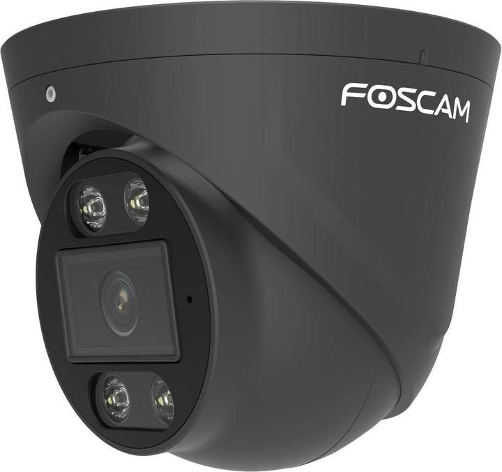 Actual product image Foscam T8EP Surveillance Camera Black 8MP (3840x2160), PoE, Integrated Spotlight and Siren (3840 x 2160 pixels)