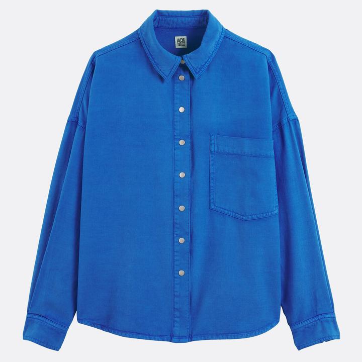 Produktbild La Redoute Collections Weite Hemdbluse mit langen Ärmeln (L)