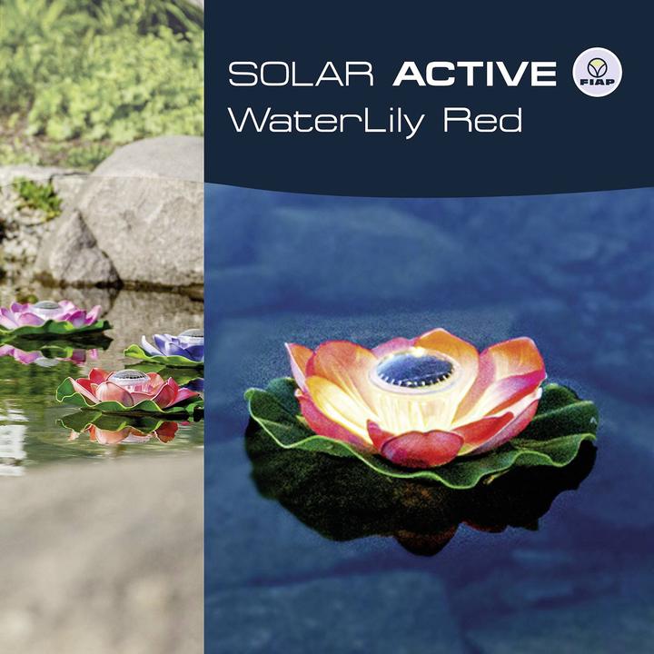 Image du produit Fiap 3206-4 SOLAR ACTIVE WaterLily Red Solar-Dekoleuchte LED LED fest eingeba (IP65)