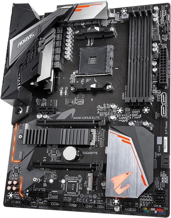 Actual product image Gigabyte B450 Aorus Elite (AM4, AMD B450, ATX)