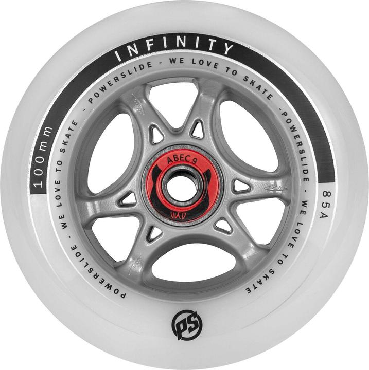 Actual product image Powerslide Skateboard Wheels Infinity Rtr 4-Pack 2023 (100 mm, 85A)