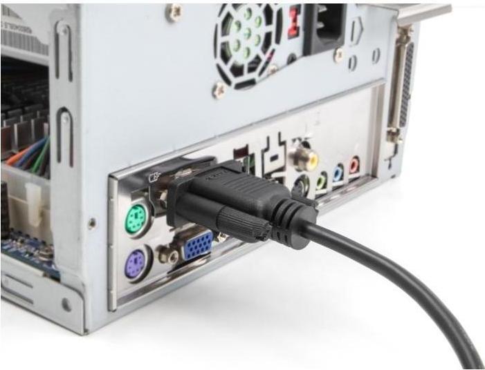 Productafbeelding Delock Seriële kabel RS-232 D-Sub9 stekker naar contactdoos met smal (1 m)