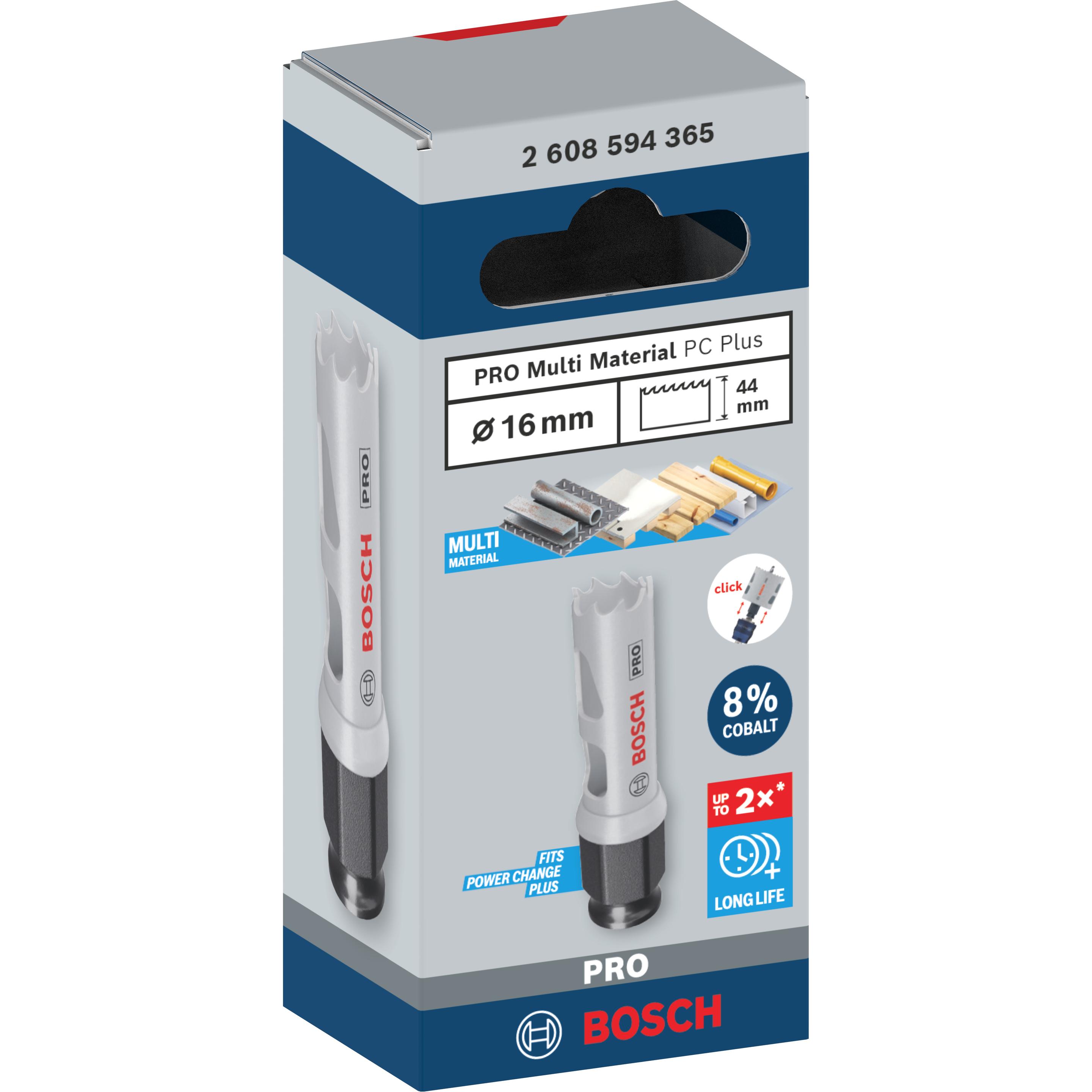 Thumbnail - Bosch Professional Zubehör, Lochsäge, PRO Multi Material PC Plus Lochsäge, 16 mm (16 Millimeter)