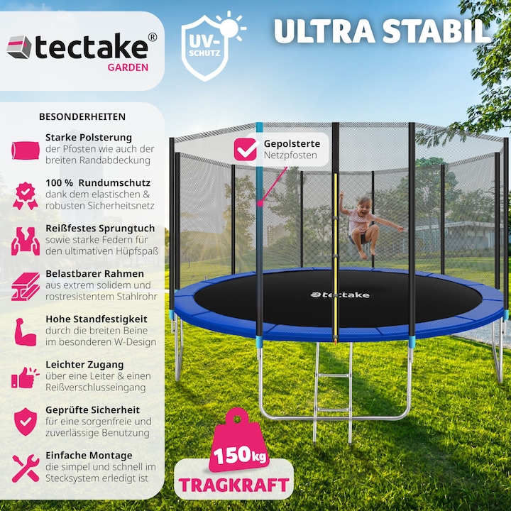 Image du produit tectake Trampoline de jardin (457 cm)