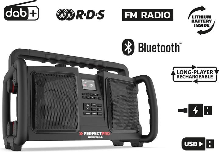 Productafbeelding PerfectPro Rockbull (DAB+, FM, Bluetooth)