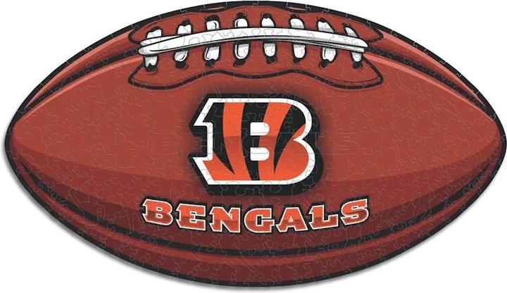 Actual product image Iconic NFL - Cincinnati Bengals– Football with Logo - Wooden Puzzle Size S (150 pieces) (150 pieces)