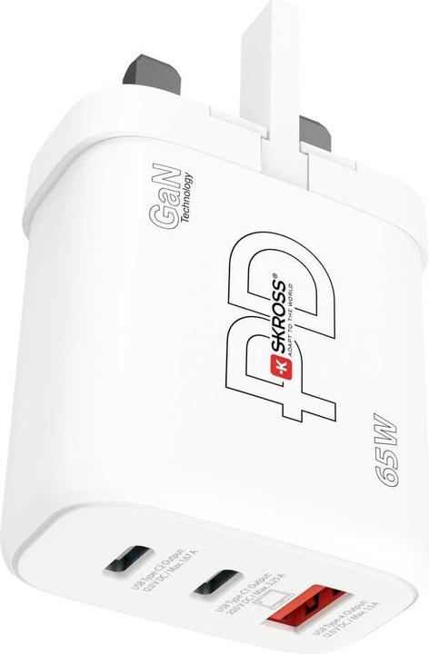 Image du produit Skross Chargeur de puissance 65W GaN UK (65 W, 3 ports)