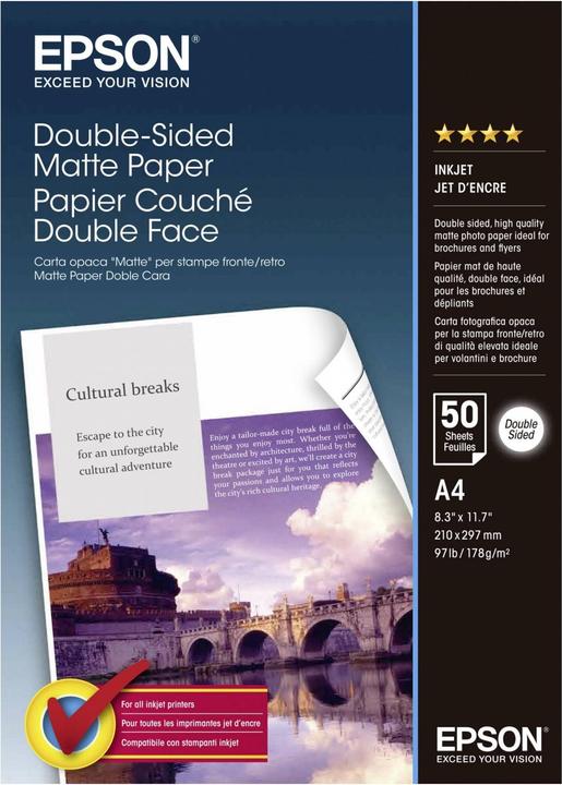 Actual product image Epson double-sided mat (178 g/m², A4, 50 x)
