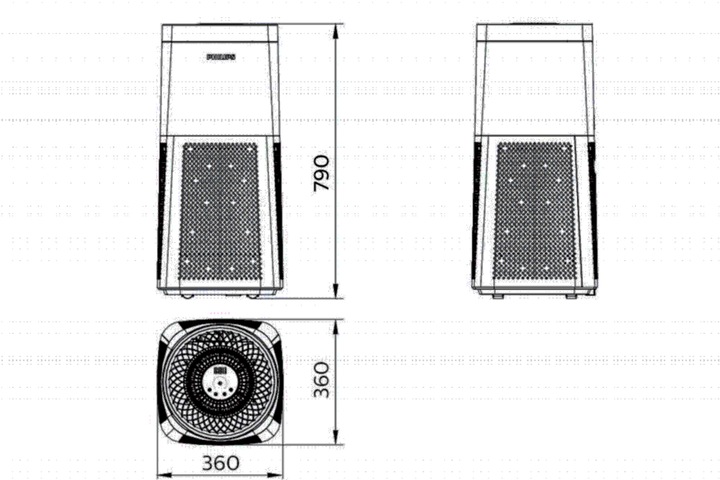 Immagine prodotto Philips Unità di disinfezione dell'aria 53101700 UVCA200 mobile UV-C 120W/3 stadi