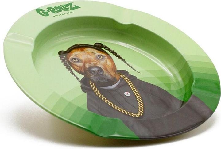 Actual product image G-Rollz Metal Tin Ashtray Pets Icon Rap