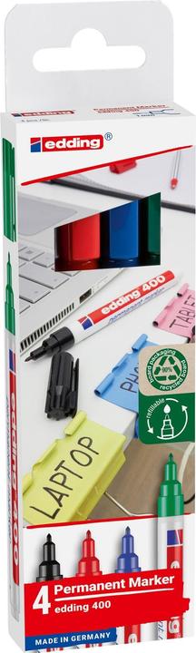 Produktbild Edding 400-E4 (Mehrfarbig, 1 mm, 4 x)