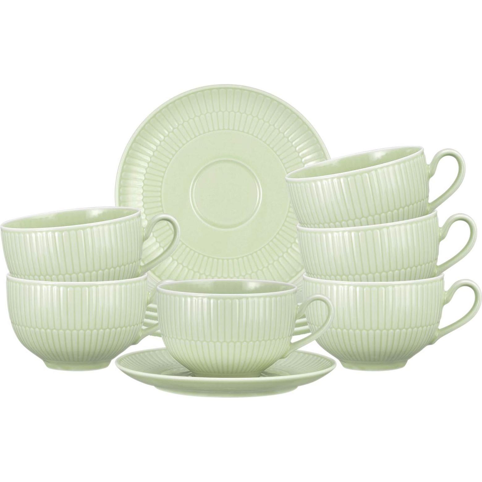 Seltmann, Tasse, Amina Milchkaffeetassen mit Untertassen (350 ml, 6 x)