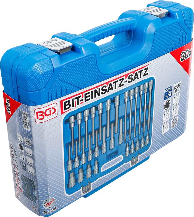 Produktbild BGS Bit-Einsatz-Satz Antrieb Innenvierkant 12,5 mm (1/2") Innensechskant 30-tlg. (12,5 mm)