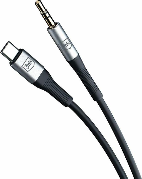 Actual product image 3MK USB C — 3.5mm Klinke (1 m, AUX cable)