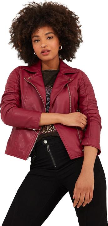 Produktbild Joe Browns Raspberry Leather Biker Jacket (40)
