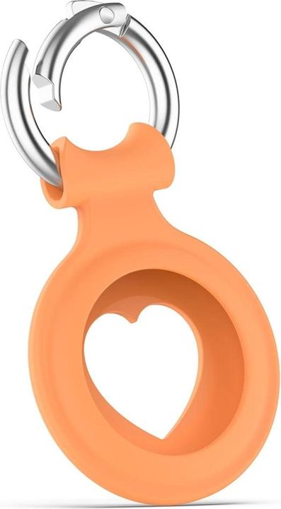 Produktbild Screenguard Apple Airtag Liquid Silikon Heart Case mit Anhänger