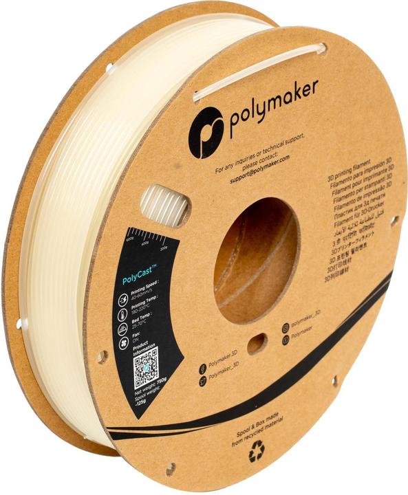 Produktbild Polymaker PolyCast - Natural - 1.75mm (1.75 mm, 750 g)